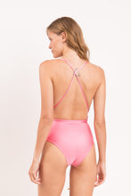 Load image into Gallery viewer, Model Back: Rio De Sol Une Pièce Shimmer-Confetti New Vegas