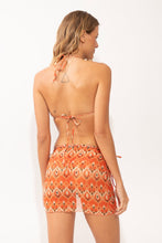 Load image into Gallery viewer, Model Back: Rio De Sol Jupe De Page Maracai Mini Skirt Ruched