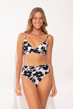 Load image into Gallery viewer, Model Front: Rio De Sol Bas Bottom Poppy Hotpants