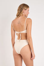 Load image into Gallery viewer, Model Back: Rio De Sol Ensemble Set Malibu-Natural Bandeau-Iris High-Waist-Spin-Iris