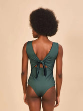 Load image into Gallery viewer, Model Back: Uv Line Une Pièce Mirela Green Cactus Black Upf50+