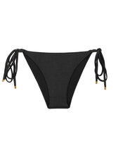 Load image into Gallery viewer, Product Front: Rio De Sol Bas Bottom Shimmer-Black Lacinho