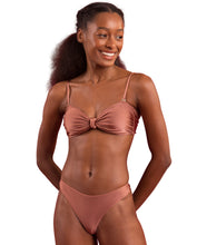 Load image into Gallery viewer, Gallery: Rio De Sol Ensemble Set Shimmer-Copper Bandeau-Joy Nice-Fio