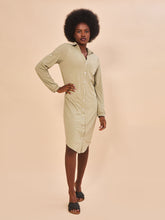 Load image into Gallery viewer, Image 02: Uv Line Chemise Shirtdress Copenhagen Mescla Areia Upf50+
