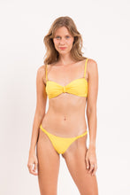 Load image into Gallery viewer, Model Front: Rio De Sol Bas Bottom Amarelo Cheeky-Crispy