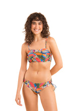 Load image into Gallery viewer, Model Front: Rio De Sol Ensemble Set Jungle Bandeau-Reto Madrid