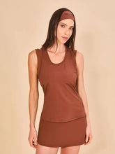 Load image into Gallery viewer, Gallery: Uv Line Fitness Haut Regata Sport Color Fem Marrom Upf50+