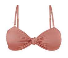 Load image into Gallery viewer, Product Front: Rio De Sol Haut Top Shimmer-Copper Bandeau-Joy