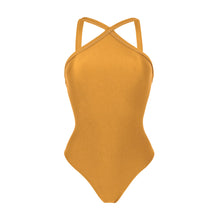Load image into Gallery viewer, Product Front: Rio De Sol Une Pièce Damasco High-Neck
