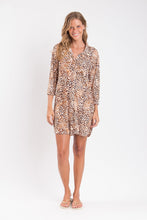 Load image into Gallery viewer, Model Front: Rio De Sol Chemise Leopard Chemise