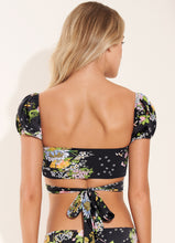 Load image into Gallery viewer, Model Back: Maaji Haut Top Black Bouquete Antonia Flirt