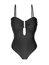 Load image into Gallery viewer, Product Front: Rio De Sol Une Pièce Shimmer-Black Sara-Op