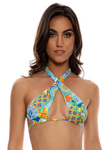 Load image into Gallery viewer, Model Front: Luli Fama Haut Top Cross Diamond Amalfi