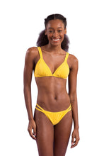 Load image into Gallery viewer, Model Front: Rio De Sol Ensemble Set Malibu-Yellow Tri-Duo Mini-Duo