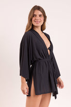 Load image into Gallery viewer, Image 03: Rio De Sol Robe De Plage Black Kimono