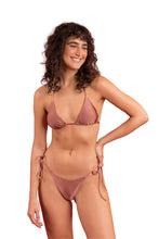 Load image into Gallery viewer, Image 04: Rio De Sol Bas Bottom Shimmer-Copper Cheeky-Tie