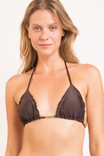 Load image into Gallery viewer, Gallery: Rio De Sol Haut Top Shimmer-Coffee Frufru