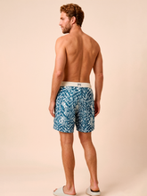 Load image into Gallery viewer, Model Back: Uv Line Bermuda / Short Pour Homme Shorts Acqua Boxer Tie Dye Blue Upf50+