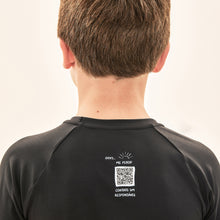 Load image into Gallery viewer, Image 04: Uv Line T-Shirt Acqua Qr Code Preto Upf50+