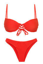 Load image into Gallery viewer, Product Front: Rio De Sol Ensemble Set Cotele-Tomate Balconet-Pushup Lisboa