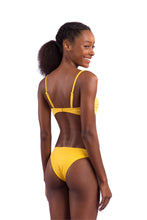 Load image into Gallery viewer, Model Back: Rio De Sol Ensemble Set Malibu-Yellow Bandeau-Duo Essential