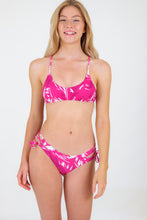 Load image into Gallery viewer, Model Front: Rio De Sol Ensemble Set Pink-Palms Bralette Madrid