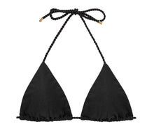 Load image into Gallery viewer, Product Front: Rio De Sol Haut Top Shimmer-Black Tri-Rope