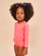 Load image into Gallery viewer, Image 03: Uv Line Maillot De Bain Bébé Baby Longsleeve Swimsuit Coral Upf50+