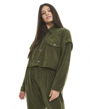 Load image into Gallery viewer, Image 04: Alto Giro Fitness Haut Jaqueta Cropped Colete Stretch Verde Kalamata