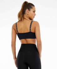 Load image into Gallery viewer, Model Back: Alto Giro Fitness Haut Top Bodytex Alcas Personalizadas Preto