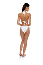 Load image into Gallery viewer, Model Back: Luli Fama Haut Top Halter Full White