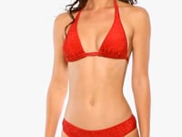 Load and play video in Gallery viewer, Video: Luli Fama Bas Bottom Halter Stardust Red