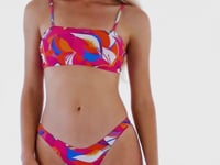 Load and play video in Gallery viewer, Video: Rio De Sol Ensemble Set Antelope Bandeau-Reto High-Leg