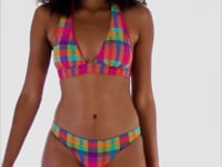Load and play video in Gallery viewer, Video: Rio De Sol Ensemble Set Tulip-Garden Halter-Cos Essential-Comfy