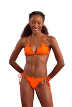 Load image into Gallery viewer, Model Front: Rio De Sol Bas Bottom Dots-Orange Frufru-Comfy