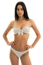 Load image into Gallery viewer, Model Front: Rio De Sol Bas Bottom Perola Bandeau