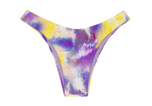 Load image into Gallery viewer, Product Front: Rio De Sol Bas Bottom Tiedye-Purple High-Leg