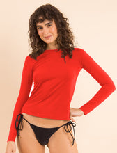 Load image into Gallery viewer, Image 07: Rio De Sol Haut Rouge Rash-Guard