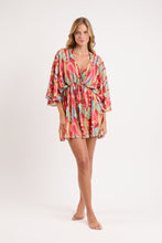 Load image into Gallery viewer, Model Front: Rio De Sol Robe De Plage Sea-Bloom Kaftan Bel