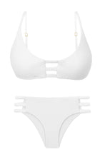 Load image into Gallery viewer, Product Front: Rio De Sol Ensemble Set Bora-White Bra-Trio Madrid-Trio