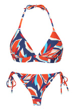 Load image into Gallery viewer, Product Front: Rio De Sol Ensemble Set Leaves Tri-Cos Cheeky-Micro