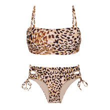 Load image into Gallery viewer, Product Front: Rio De Sol Ensemble Set Leopard Bandeau-Reto Madrid