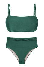Load image into Gallery viewer, Product Front: Rio De Sol Ensemble Set Palace Bandeau-Reto Hotpants