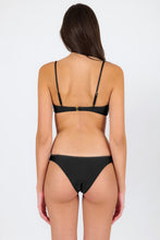 Load image into Gallery viewer, Model Back: Rio De Sol Ensemble Set Shimmer-Black Bandeau-No Essential