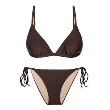 Load image into Gallery viewer, Product Front: Rio De Sol Ensemble Set Shimmer-Coffee Tri-Fixo Ibiza-Comfy