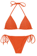 Load image into Gallery viewer, Product Front: Rio De Sol Ensemble Set Shimmer-Paprica Tri-Inv Cheeky-Tie