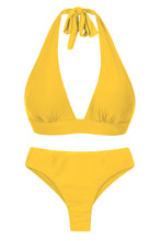 Load image into Gallery viewer, Product Front: Rio De Sol Ensemble Set Sunflower Halter-Cos Ciao