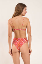 Load image into Gallery viewer, Model Back: Rio De Sol Haut Top Floral-Scales Balconet-Tie