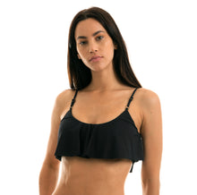 Load image into Gallery viewer, Gallery: Rio De Sol Haut Top Leopardo Black Babado