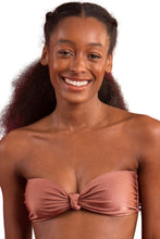 Load image into Gallery viewer, Gallery: Rio De Sol Haut Top Shimmer-Copper Bandeau-Joy